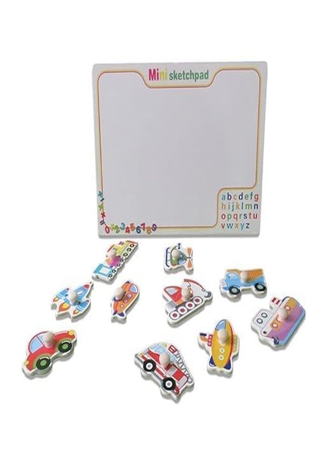 NEKSTY Wooden 26 Pieces Uppercase Alphabet Pegged Knob Toy - Image 5